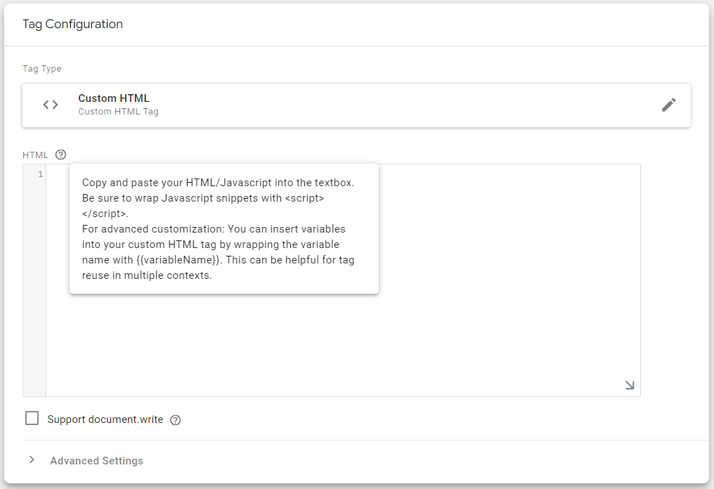 Copy your invocation code into the Google Tag manager